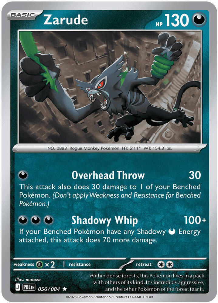 Zarude ME05 Pitch Black Pokemon TCGplayer