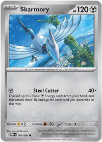 Skarmory #060/084 from ME05: Pitch Black pre-release Pokemon card image