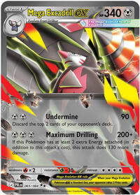Mega Excadrill ex #065/084 from ME05: Pitch Black pre-release Pokemon card image