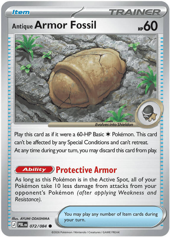 Antique Armor Fossil 072/084 from ME05: Pitch Black