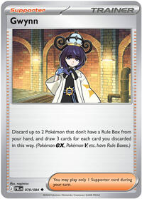 Gwynn #078/084 from ME05: Pitch Black pre-release Pokemon card image