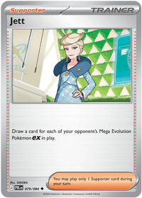 Jett #079/084 from ME05: Pitch Black pre-release Pokemon card image