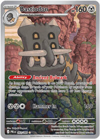 Bastiodon #093/084 from ME05: Pitch Black pre-release Pokemon card image