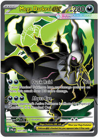 Mega Darkrai ex #101/084 from ME05: Pitch Black pre-release Pokemon card image