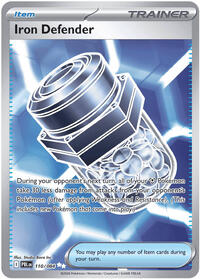 Iron Defender #110/084 from ME05: Pitch Black pre-release Pokemon card image