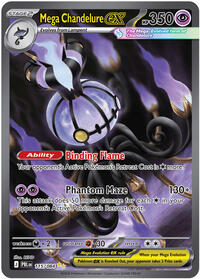 Mega Chandelure ex #115/084 from ME05: Pitch Black pre-release Pokemon card image