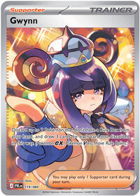 Gwynn #119/084 from ME05: Pitch Black pre-release Pokemon card image