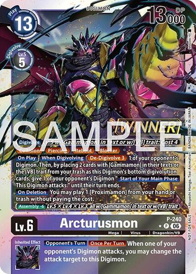Arcturusmon (Official Store Tournament 2026 Vol. 3 Winner) Digimon Promotion Cards Promo Digimon card — value and price