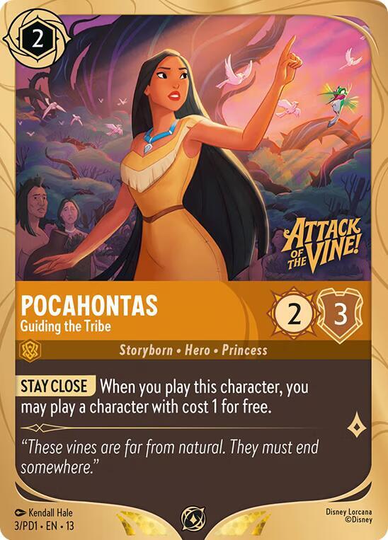 Pocahontas - Guiding the Tribe - Disney Lorcana Promo Cards