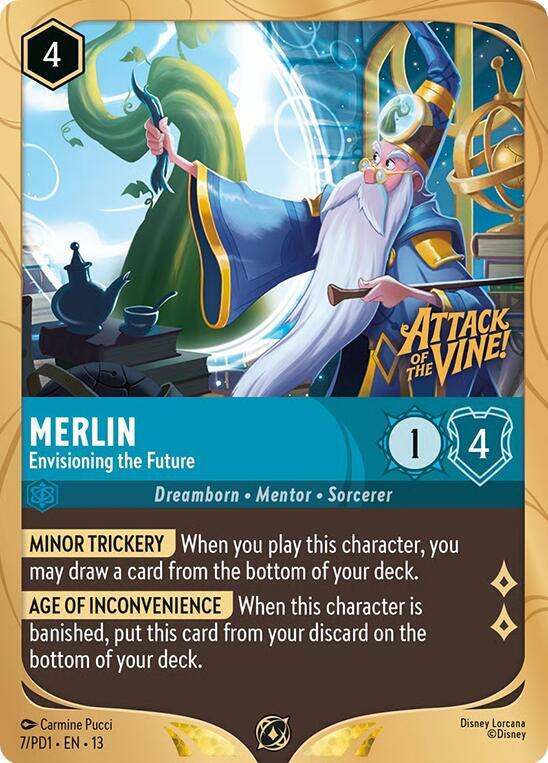 Merlin - Envisioning the Future - Disney Lorcana Promo Cards