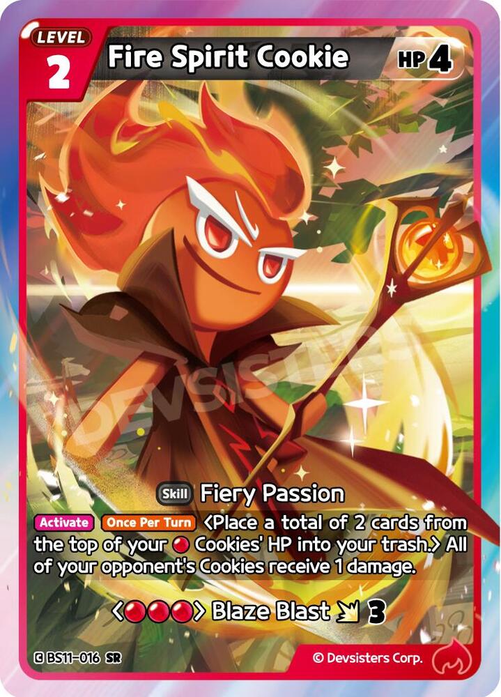 Spirit of Fire PR 1枚 Fire Spirit Cookie - The Dark Enchantress War - CookieRun