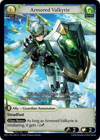 Armored Valkyrie (Curio Foil) - Grand Archive TCG Supporter Pack 4 trading card