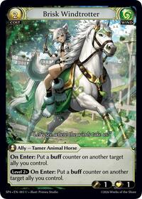 Brisk Windtrotter (Curio Foil) - Grand Archive TCG Supporter Pack 4 trading card