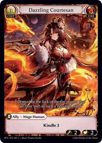 Dazzling Courtesan (Curio Foil) - Grand Archive TCG Supporter Pack 4 trading card