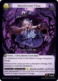 Maledictum Vitae (Curio Foil) - Grand Archive TCG Supporter Pack 4 trading card