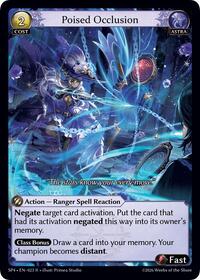 Poised Occlusion (Curio Foil) - Grand Archive TCG Supporter Pack 4 trading card