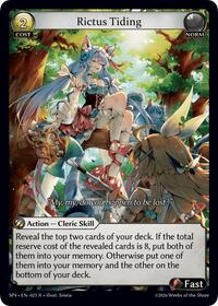 Rictus Tiding (Curio Foil) - Grand Archive TCG Supporter Pack 4 trading card