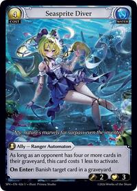 Seasprite Diver (Curio Foil) - Grand Archive TCG Supporter Pack 4 trading card