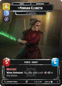 Morgan Elsbeth -Life Abandoned - Star Wars: Unlimited Ashes of the Empire - Weekly Play Promos trading card
