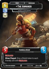 The Armorer - Secrecy is Our Survival - Star Wars: Unlimited Ashes of the Empire - Weekly Play Promos trading card