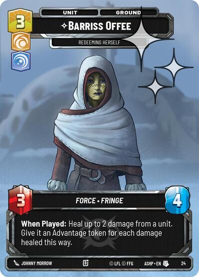 Barriss Offee (Foil) Ashes of the Empire - Weekly Play Promos Uncommon Star Wars Unlimited card — value and price