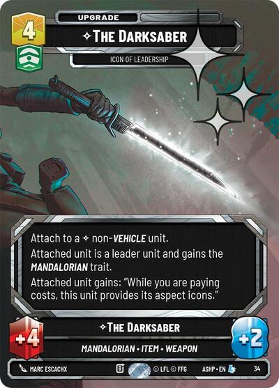 The Darksaber - Icon of Leadership (Foil) card