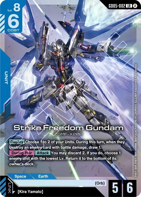 Strike Freedom Gundam GD05-002 card