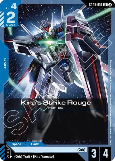 Kira's Strike Rouge Freedom Ascension Uncommon Gundam card — value and price