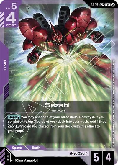 Sazabi (GD05-052) Freedom Ascension card price