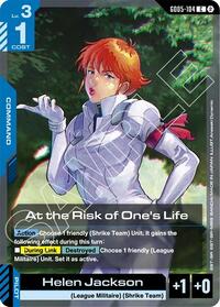 At the Risk of One's Life - Gundam Card Game Freedom Ascension trading card