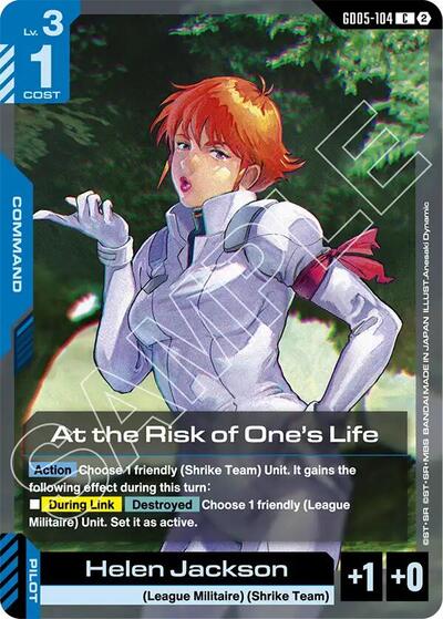 At the Risk of One's Life card