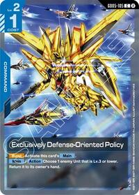 Exclusively Defense-Oriented Policy - Gundam Card Game Freedom Ascension trading card