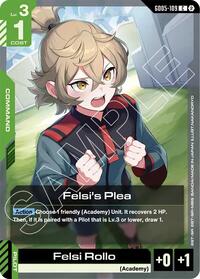 Felsi's Plea - Gundam Card Game Freedom Ascension trading card