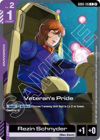 Veteran's Pride Freedom Ascension Common Gundam card — value and price