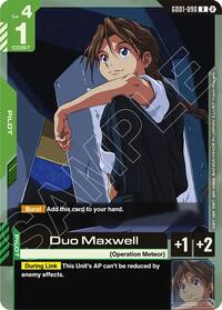Duo Maxwell - Gundam Card Game Deck Build Box Freedom Ascension trading card