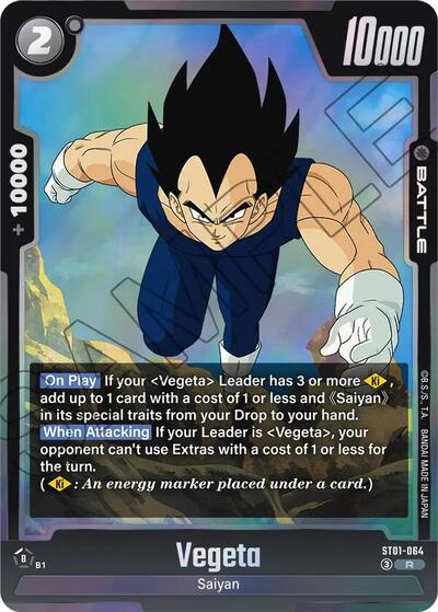 Vegeta - ST01-064 Story Booster 01 Rare Dragon Ball card — value and price