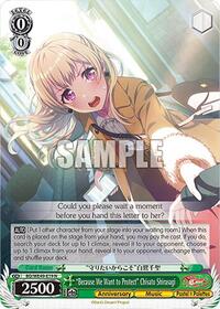 "Because We Want to Protect" Chisato Shirasagi - Weiss Schwarz BanG Dream! 10th Anniversary! Premium Booster trading card