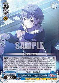 "Card Of Fate" Tomori Takamatsu - Weiss Schwarz BanG Dream! 10th Anniversary! Premium Booster trading card