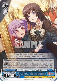 "Clad In..." Rinko Shirokane - Weiss Schwarz BanG Dream! 10th Anniversary! Premium Booster trading card