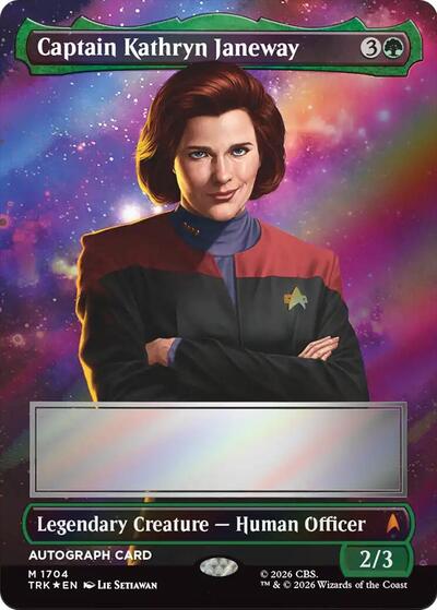 Captain Kathryn Janeway (Borderless) (Signed)