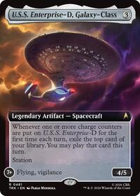 U.S.S. Enterprise-D, Galaxy-Class (Extended Art) - Magic: The Gathering Star Trek trading card