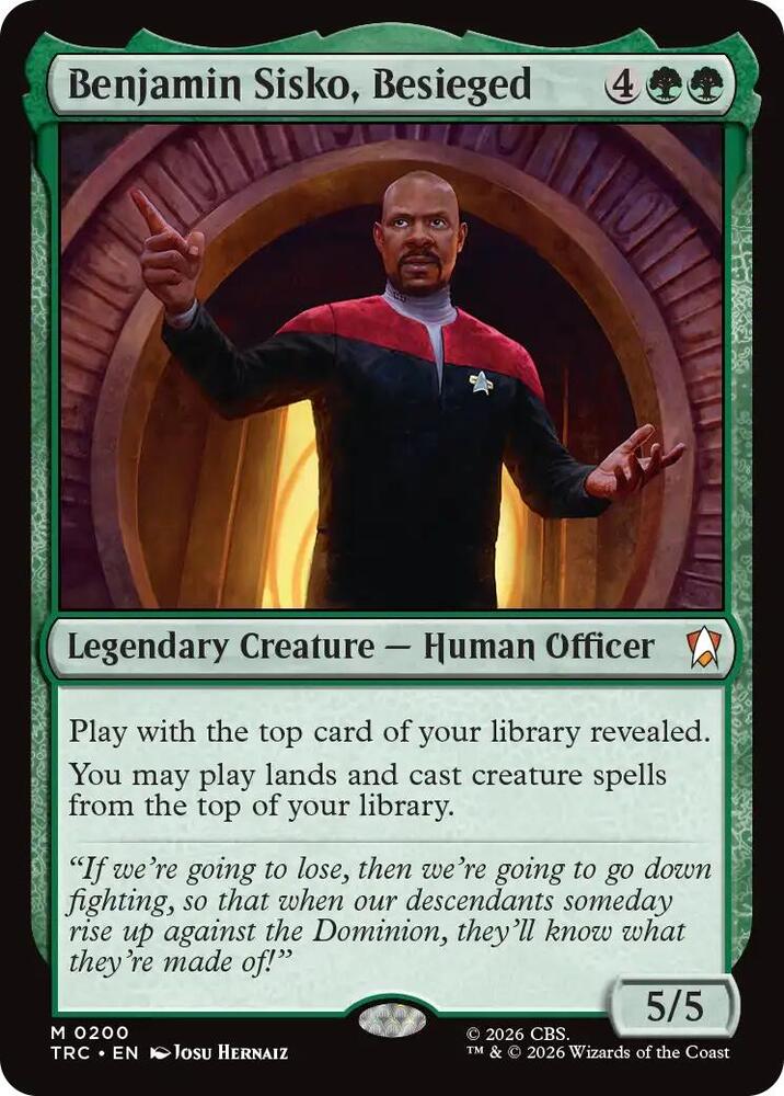 Benjamin Sisko, Besieged 200 card