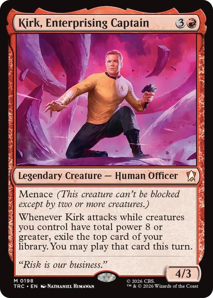 Kirk, Enterprising Captain 198 card
