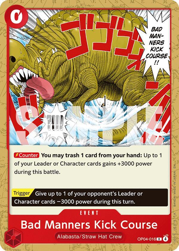 Bad Manners Kick Course OP04-016 card