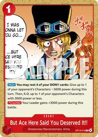 But Ace Here Said You Deserved It!! - One Piece Card Game Starter Deck 35: RED/BLACK Sabo trading card