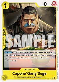 Capone"Gang"Bege - One Piece Card Game Starter Deck 36: YELLOW Eustass"Captain"Kid trading card