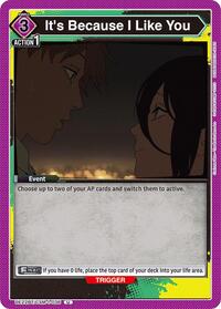 It's Because I Like You (UE22BT/CSM-1-036) card
