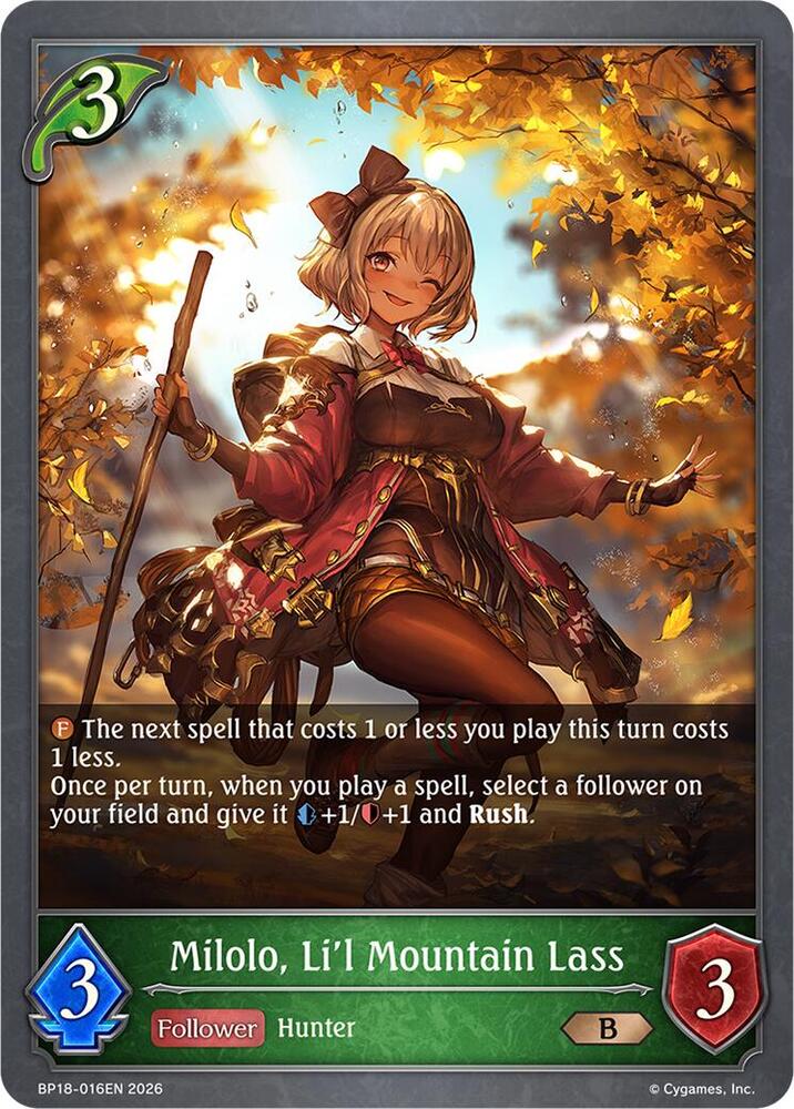 Milolo, Li'l Mountain Lass - BP18: Neometropolis - Shadowverse