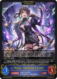 Mana, Sterling Luster (Evolved) - Shadowverse Evolve BP18: Neometropolis trading card