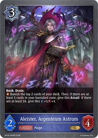 Aleister, Argenteum Astrum - Shadowverse: Evolve BP18: Neometropolis trading card